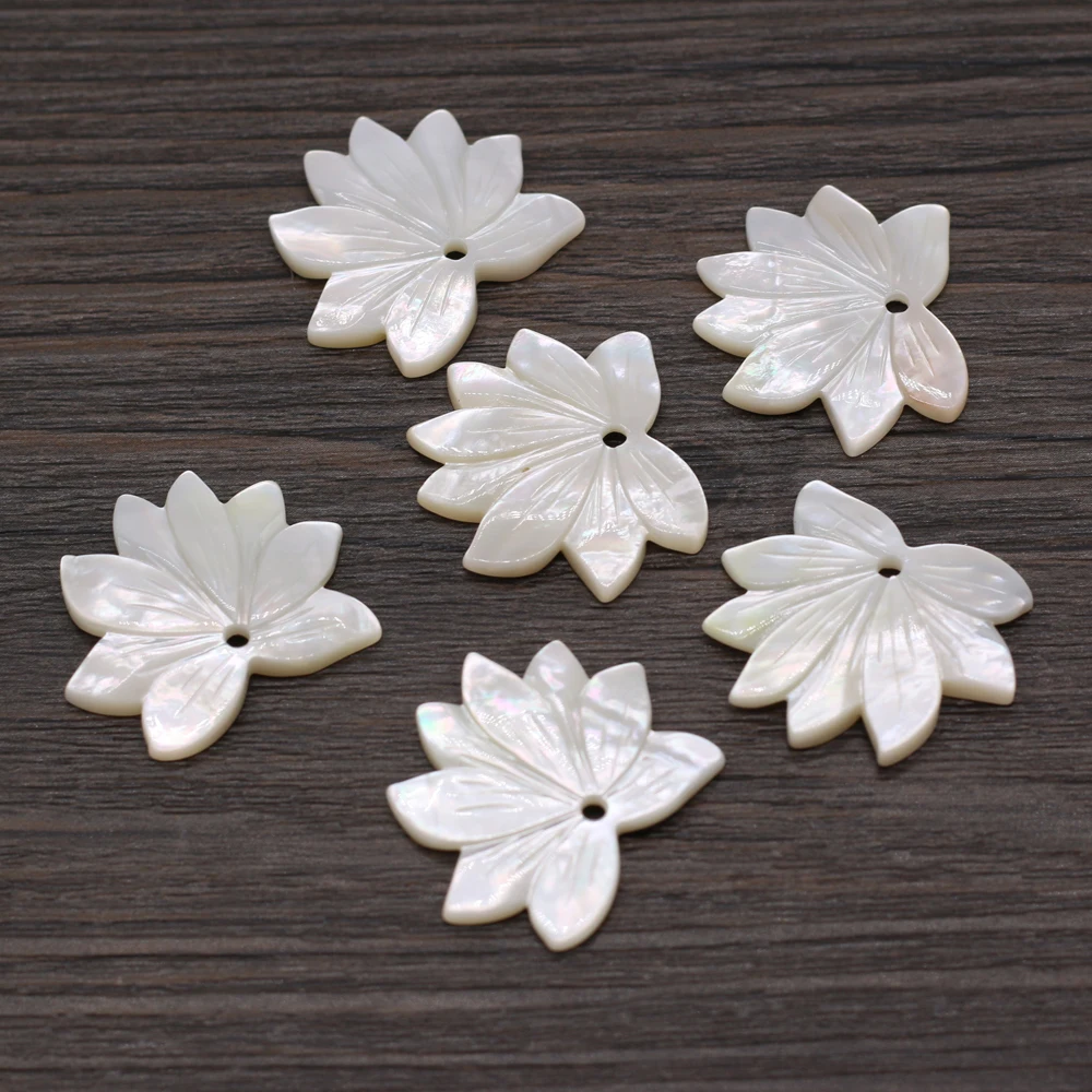 Colgante de concha de agua de mar Natural de 1 piezas, colgante de flor de concha de perla para la fabricación de joyas, collar DIY, pendiente, accesorio