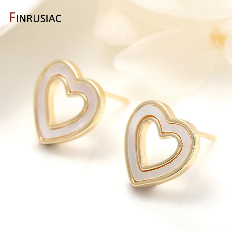 Jewellery Making Supplies 2020 Fashion New Heart Earring Accessories Earring Hooks For DIY Craft 14k gold plated