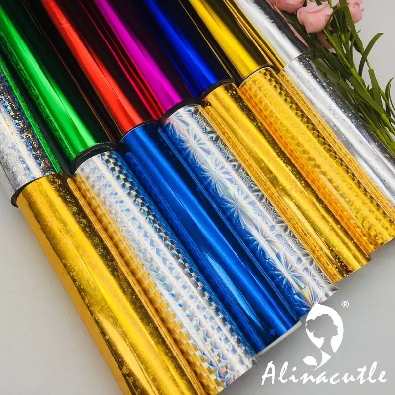 3M(Length) X15cm(Width ) Hot Foil Rolls ,Hot Stamping Foils ,Paper Holographic Heat Transfer Foil , DIY Crafts