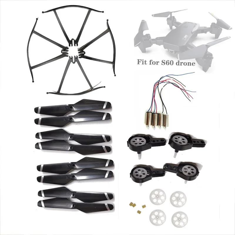 

S60 RC Drones Helicopter Toys Accessories Propeller Blades Arm CW CCW Motor Engines Guard Gear