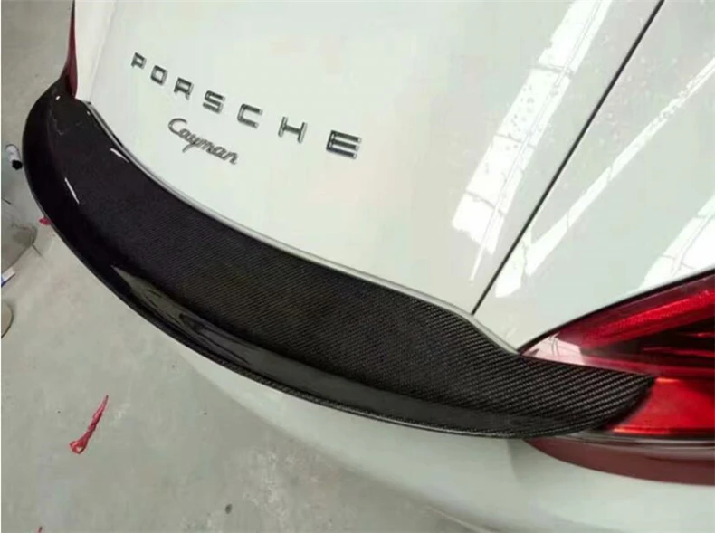 Spoiler For Porsche 981 Cayman Boxster 2013 2014 2015 2016 High Quality Carbon Fiber Wing Lip Spoilers