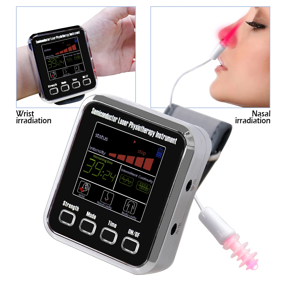 650nm Laser Physiotherapy Diabetes Hypertension Cholesterol  7/12 Holes Diode LLLT Watch Laser Sinusitis Therapy Treatment