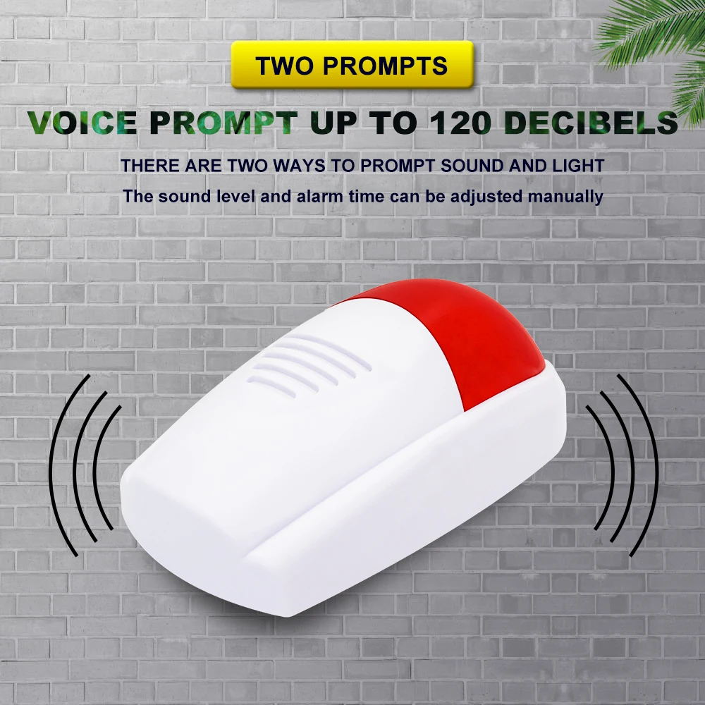 JINGLE BELLS Wireless Emergency Securiy Alarm SOS Waterproof Outdoor 120Db Siren Buzzer for Home, Hotel, School, Bank, Hospital