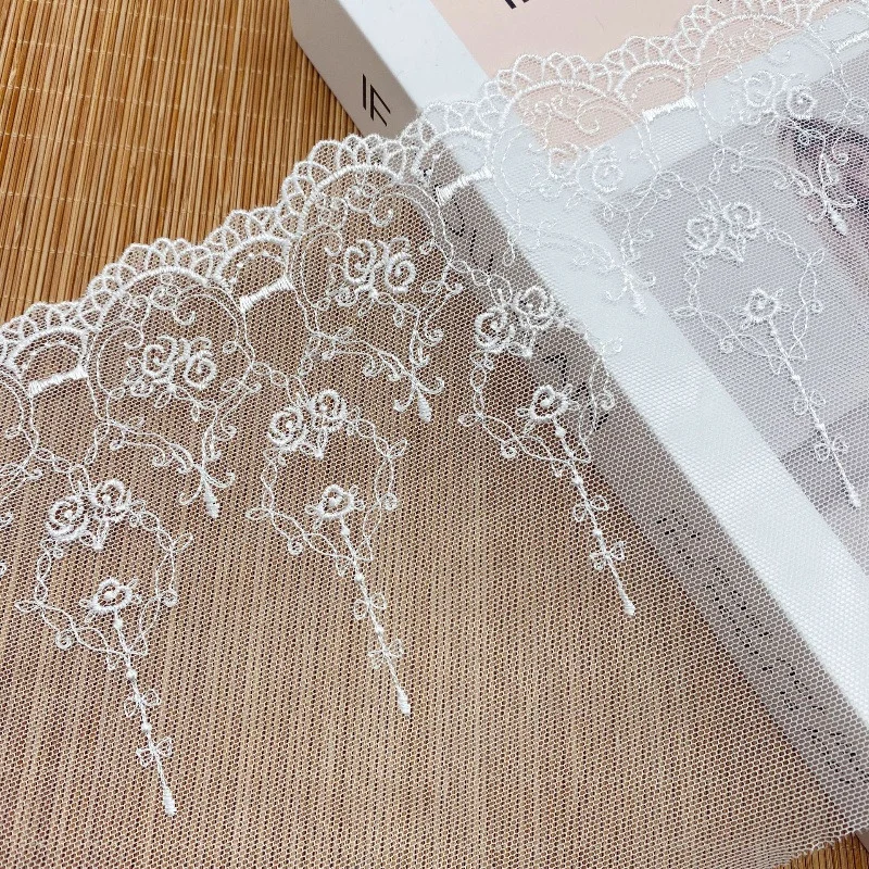 High Quality Width Cotton Embroidered Lace Sewing Furnishing Garment Accessories DIY Handmade Craft Materials