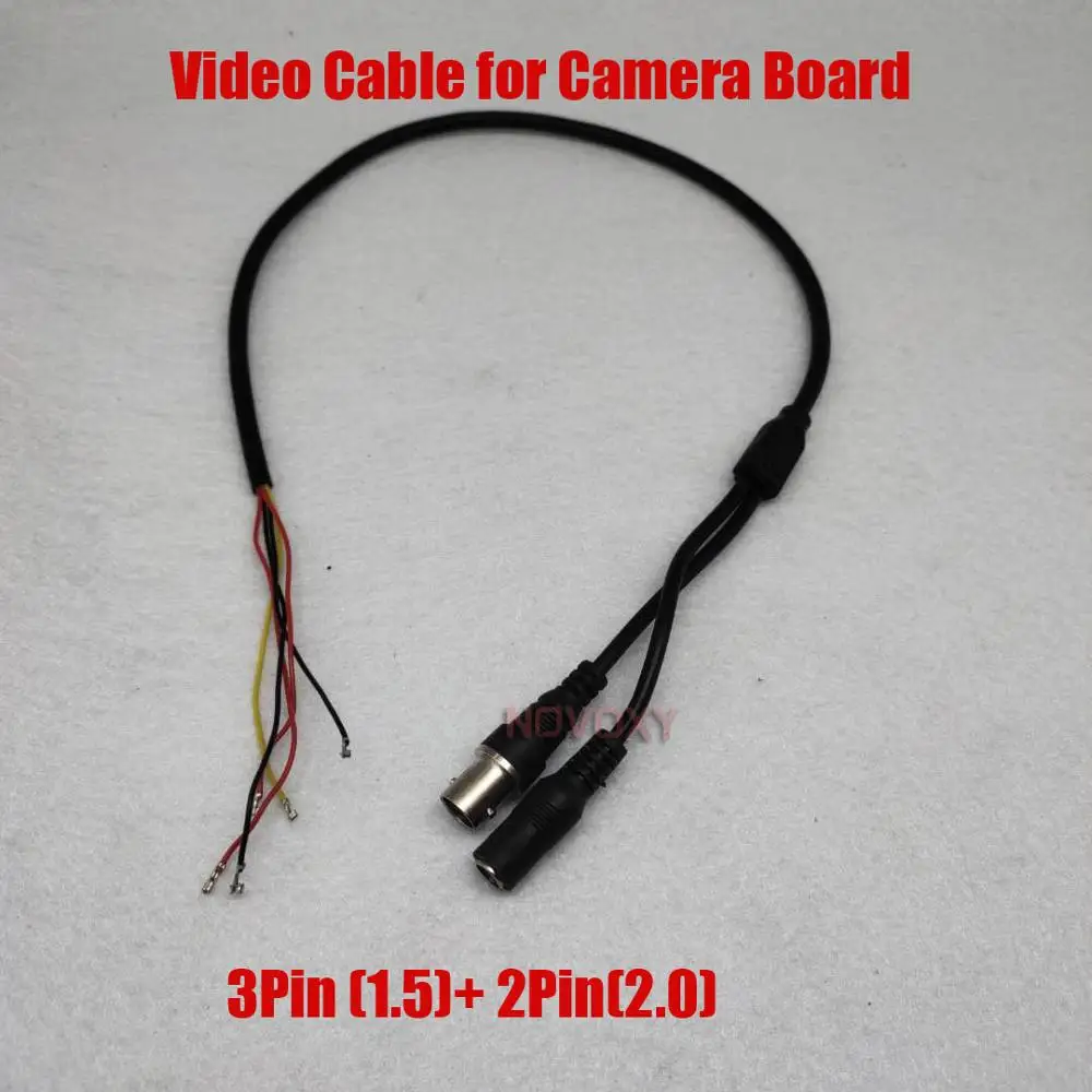 Moc kabel wideo do analogowa kamera przemysłowa | BNC żeńskie 12V złącze DC pozbawiony drutu dla płytka drukowana