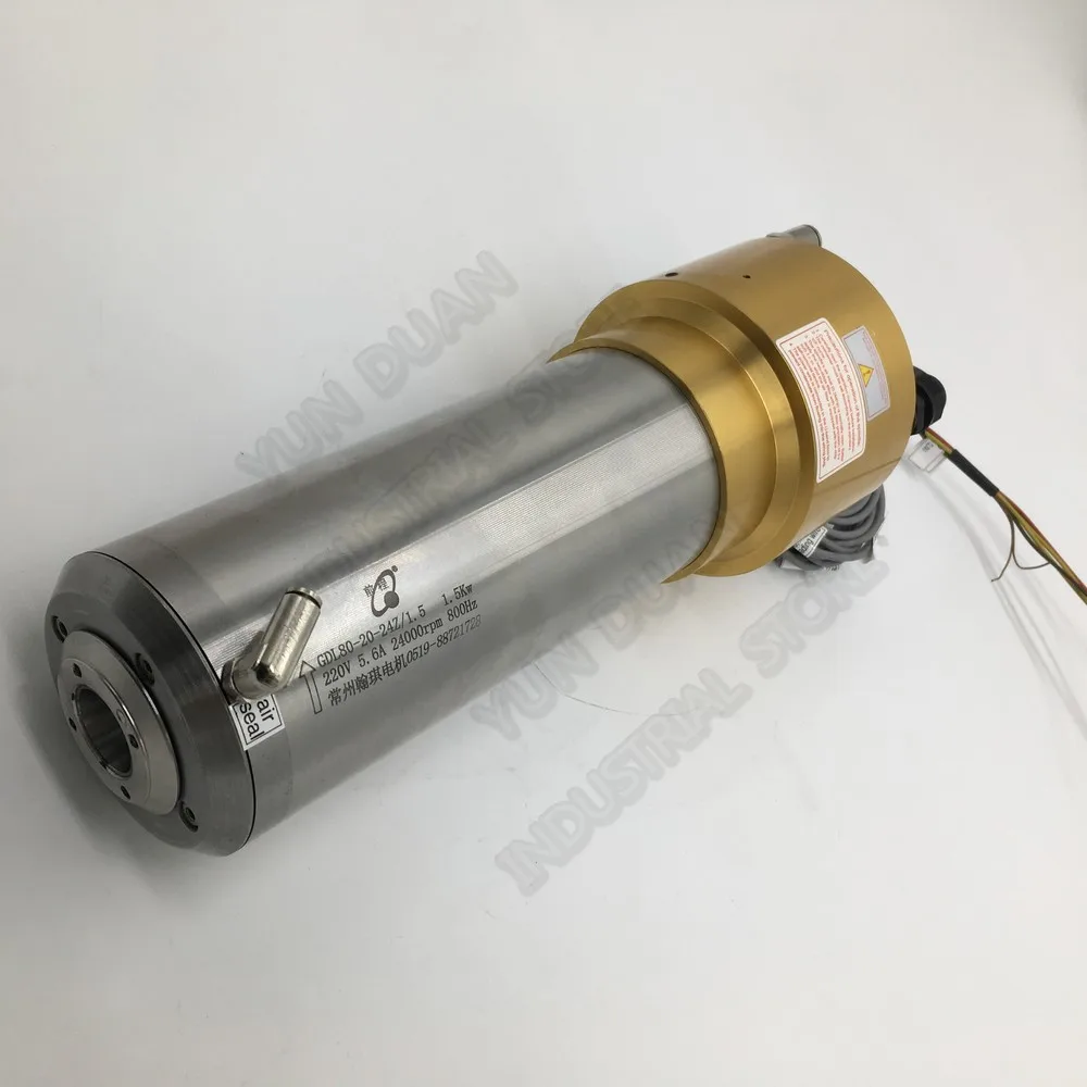 

ATC Spindle 1.5KW 2HP ISO20 24000RPM AC220V 800Hz 80MM Automatic Tool Changes Spindle Motor NPN PNP for CNC Router Metal cutting