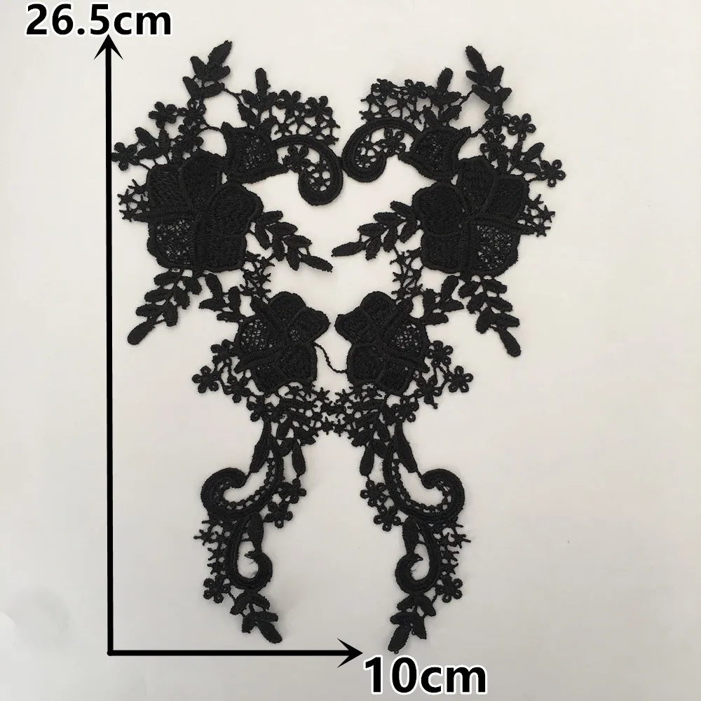 Yeni gelmesi siyah dantel yaka DIY taklidi dikiş nakış boyun çizgisi aplike giyim dekoratif el sanatları malzemeleri aksesuarları