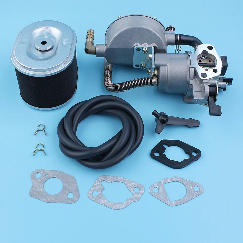 Dual Fuel Carburetor Conversion Kit Air Filter Fuel Line For Honda GX160 5.5HP 168F GX200 170F 6.5HP Water Pump Engines LPG/CNG