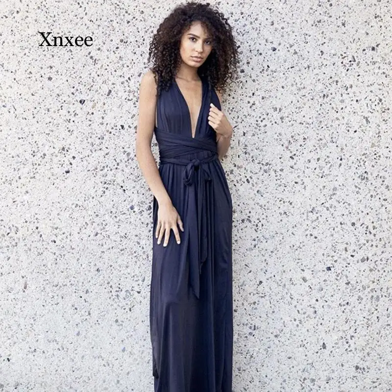 Summer Sexy Women Multiway Wrap Convertible Beach Maxi Club Dress Bandage Long Dresses Party Bridesmaids Infinity Robe Longue