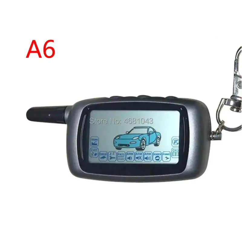 Wholesale A6 Russian LCD Remote Control Key For Keychain StarLine A6 Two Way Two Way Car Alarm KGB FX-3 FX3 Jaguar EZ-Alpha