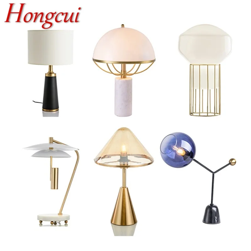 Hongcui Modern Ceramic Table Lamps For Bedside Variety Design E27 Desk Lights Home LED Decoration Foyer Living Room Hotel