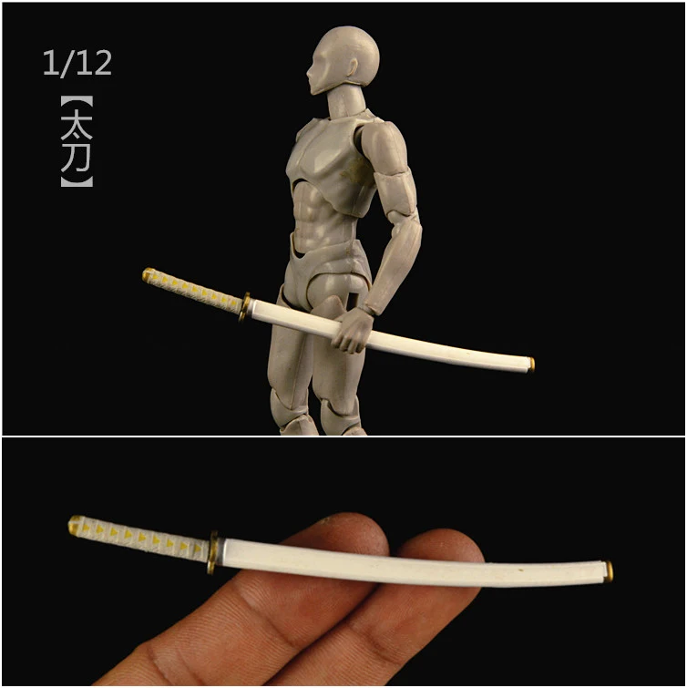 

1/12 Scale accessories Plastic sword model Japanese katana model fit 6 inches action figure