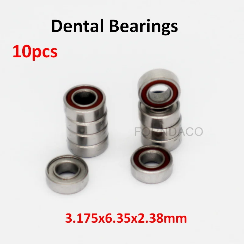 10pcs Dental Bearings RUCA SR144 3.175x6.35x2.38mm High Speed Handpiece Turbine