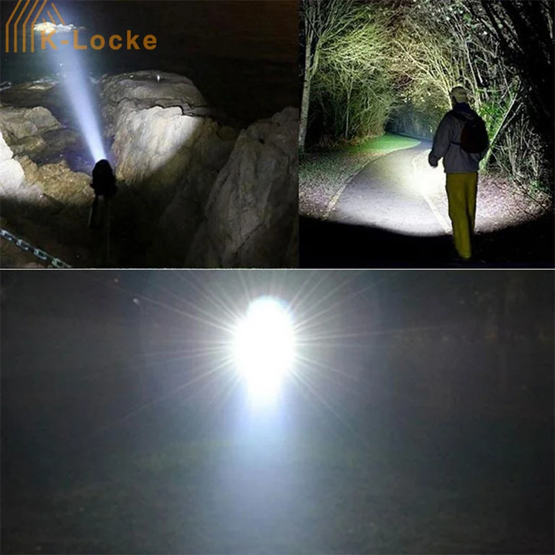 Portable LED Torch Flashlight Strong light Rechargeable Super Bright Long-range Flashlight Household Outdoor Travel Flashlight