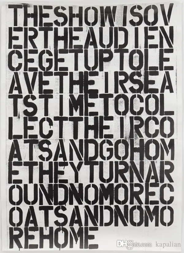 

Christopher Wool Artworks Home Decor Art Poster Print Canvas Wall Art Picture Painting 12 24 36 47 Inches