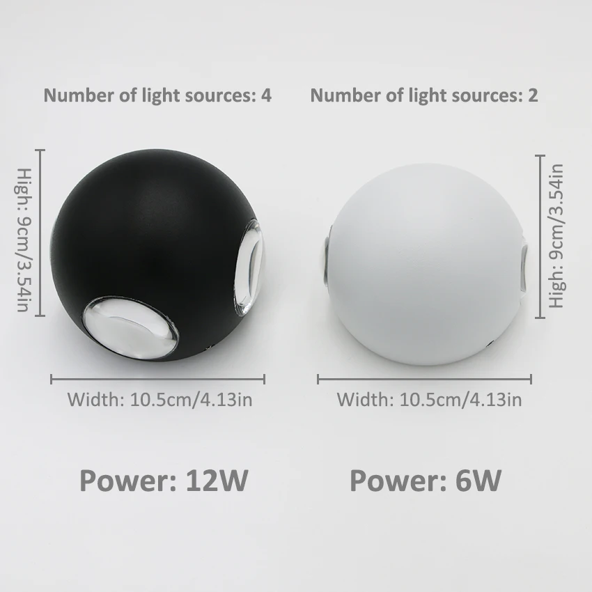 6W 12W LED กลางแจ้งโคมไฟติดผนังกันน้ำ Courtyard Garden ทางเดินบันไดห้องนอนห้องนั่งเล่นตกแต่งแสงทุกวัน LP47