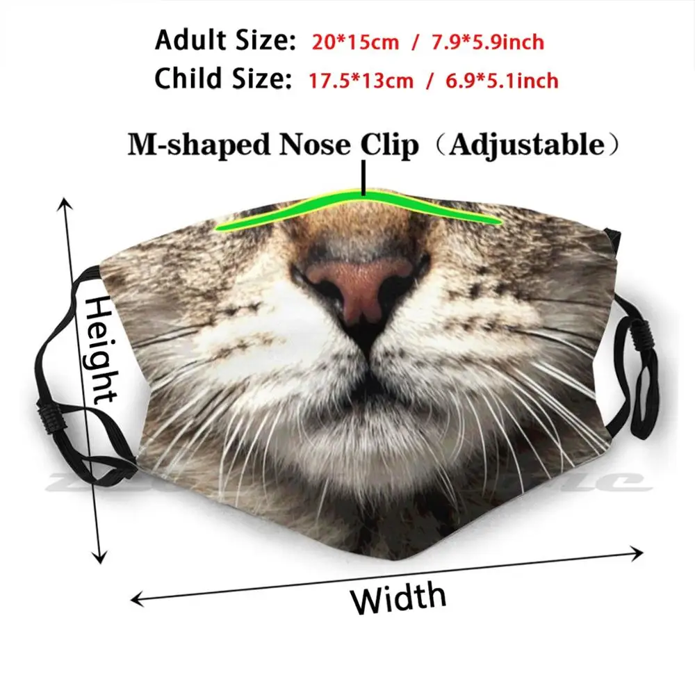 Masque filtrant pour chat, lavable, tendance, personnalisé, Pm2.5, amusant, chat, chat, Bandana amusant, 19