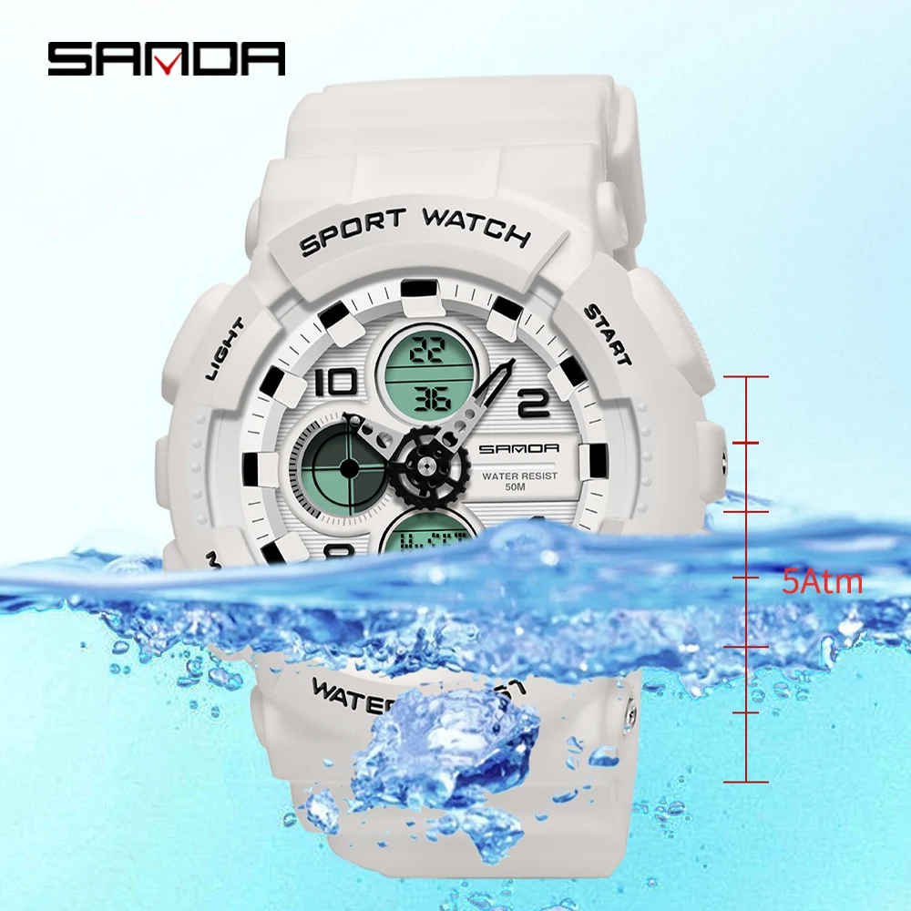 2022 Sanda G Style Sports Men\'s Watches Waterproof Quartz Military Shock Resist Led Digital Male Ms Clock Relogio Masculino