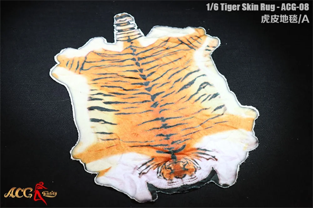 In Stock 1/6th ACG-08 Toys Model Tiger Of Skin Carpet High Imitation Model Scene Prop Accessories