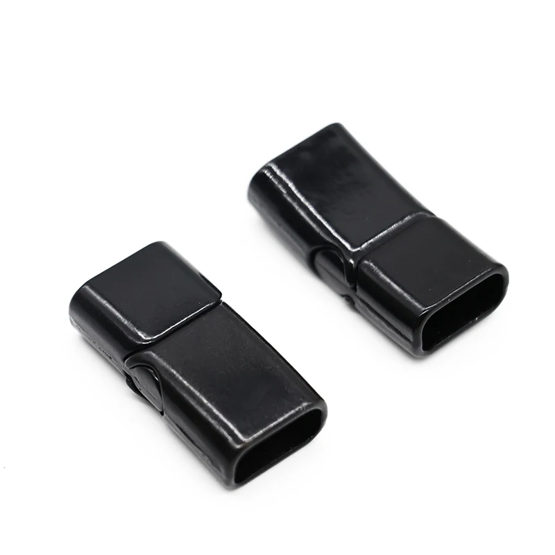 4 teile/los Metall Magnetische Haken Schwarz Armband Schließe Charms Anschlüsse Für DIY Leder Armbänder Schmuck Machen Zubehör