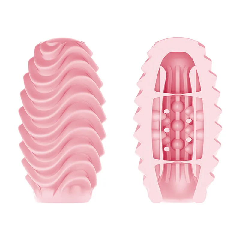 Pocket Pussy Male Sex Toys Masturbator for Men Blow Job Soft Stick Masturbation Cup Small Sex Egg Solo Play Double Face Usable