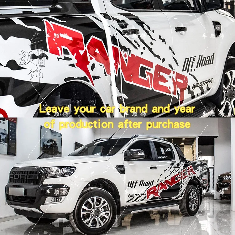 JDM Car Stickers For Ford Ranger Raptor Car Tuning Accessories Pickup Trunk Vinyl Film Decal Sport Auto Decoration Car Goods