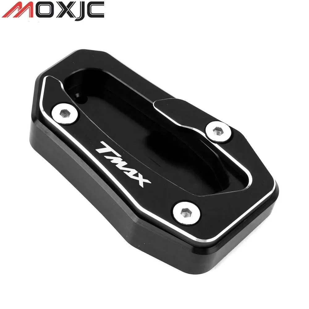 CNC Aluminum alloy Side Stand Pad Plate Kickstand Enlarger Support Extension for YAMAHA TMAX560 TMAX530 Tech MAX 2015-2021