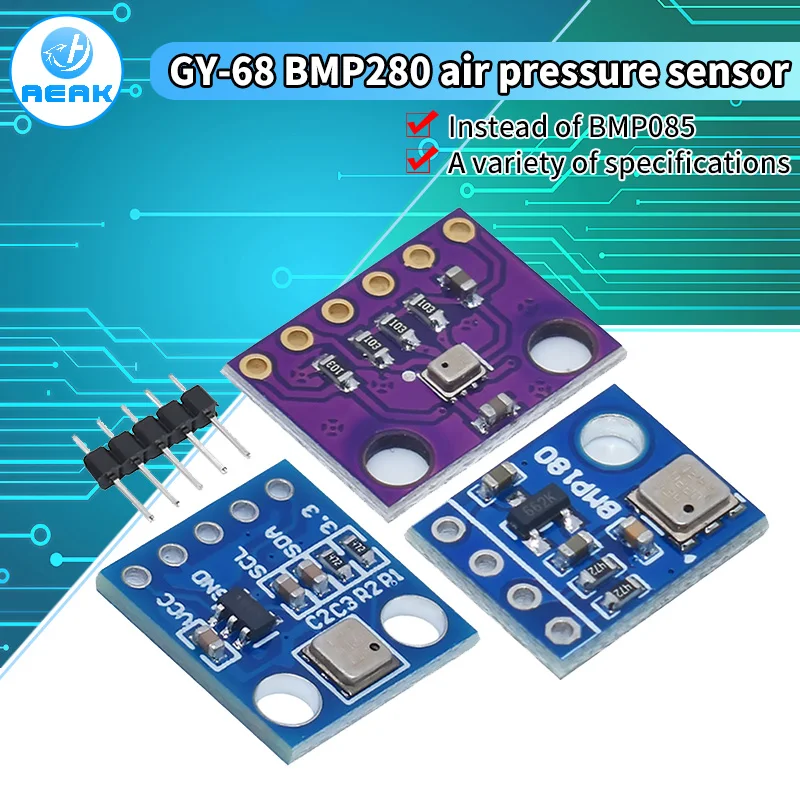 GY-68 GY-63 BMP180 BMP280 GY68 Digital Barometric Pressure Sensor Board Module compatible with BMP085 MS5611 For Arduino