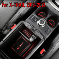 16pcs For Nissan X Trail T32 X-trail Xtrail 2013-2021 Accessories Rubber Car Door Mat Interior Anti-Slip Cup Pad Gate Slot Pad