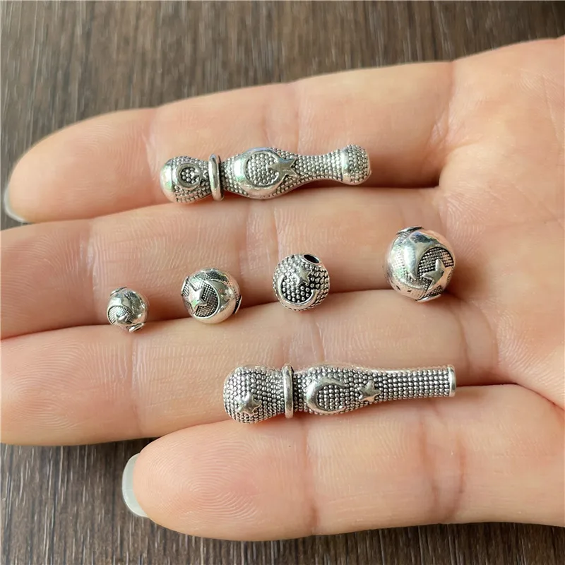 JunKang random mixed batch buckle spacer beads column connector DIY making rosary necklace tassel jewelry accessories