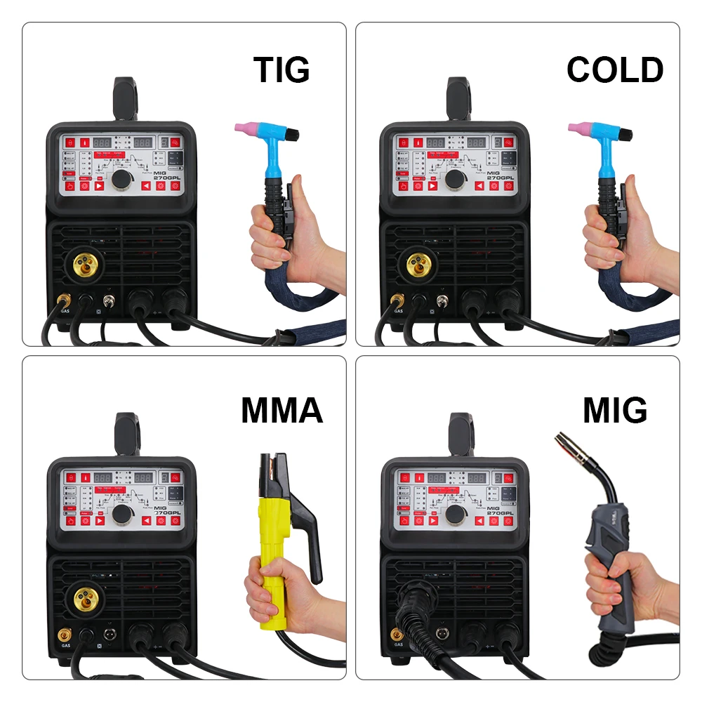 Andeli-Mi Band 4 in 1溶接機,220V,MIG-270TPL Migmaパルス,冷間,溶接機,Mig溶接機,12 DC