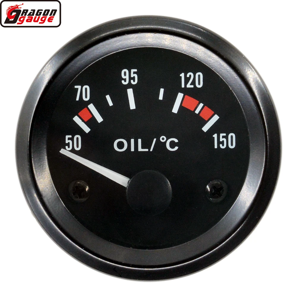 Dragon Universa 52MM Auto Car Oil Temp Gauge With Sensor Indicator Control Panel 50-150 Celsius Temperature Meter