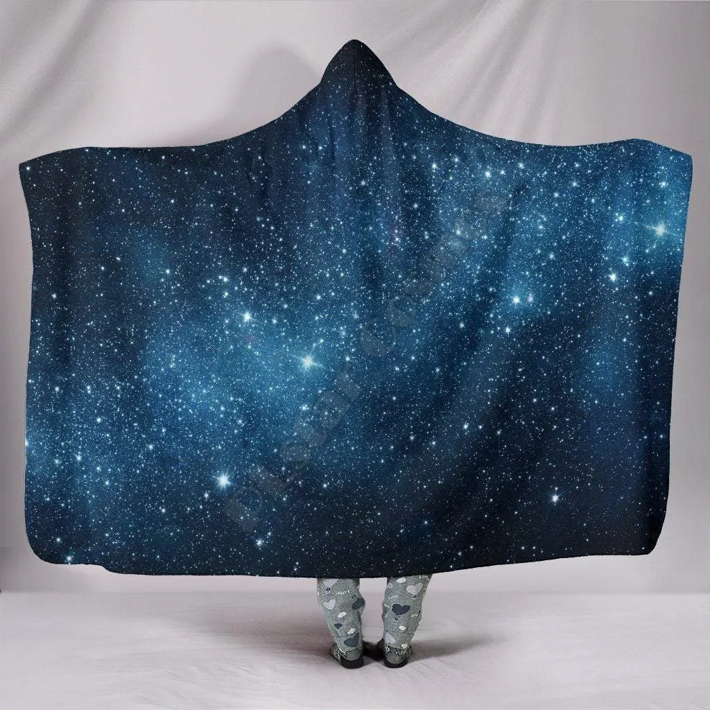 Outer Space Stars 3D Printed Wearable Blanket Adults For Kids Various Types Hooded Blanket Fleece blanket