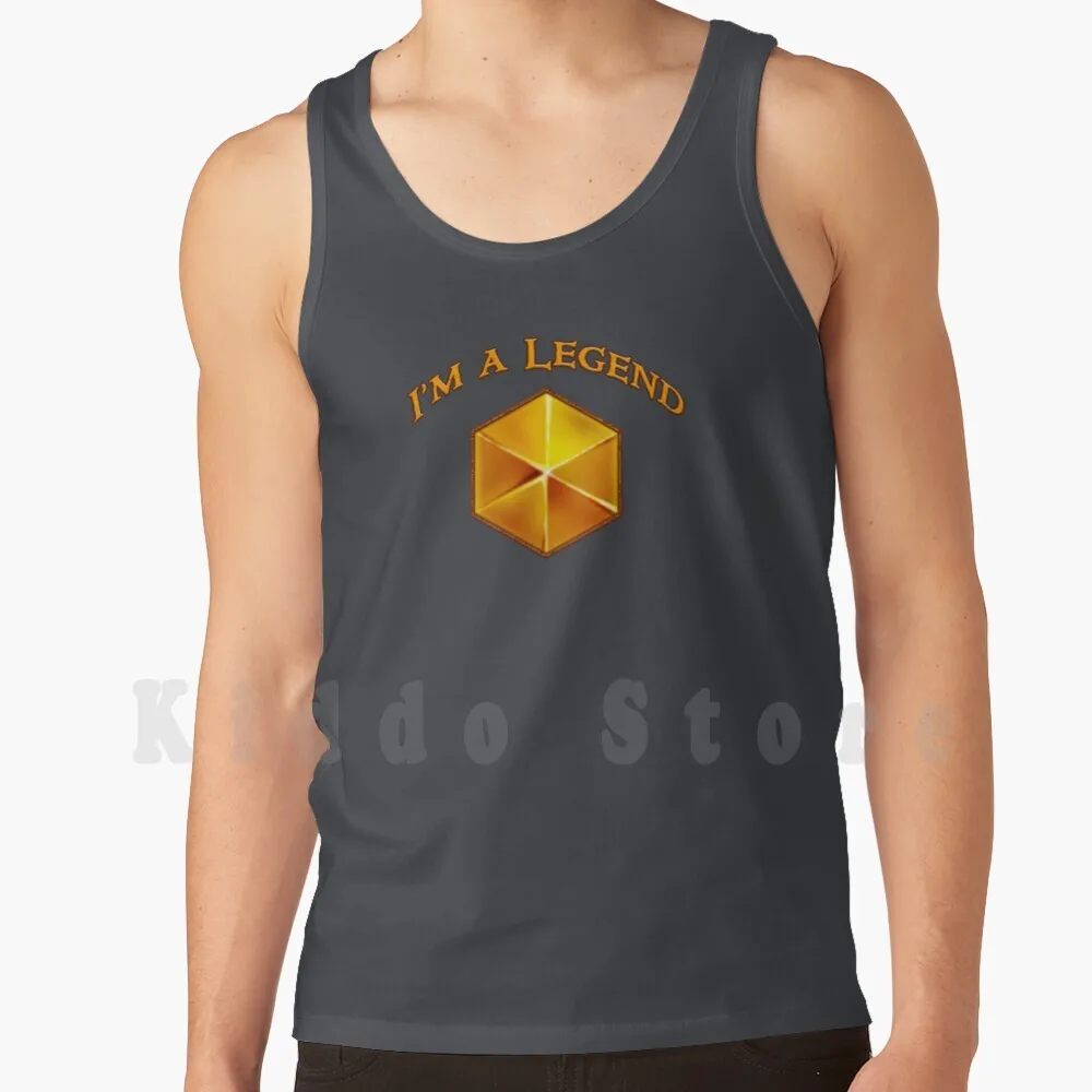 I'm A Legend Tank Tops Vest 100% Cotton Hearthstone Legend Brag Crystal