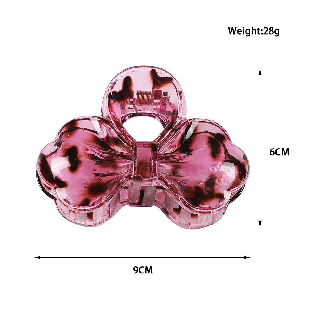 Jepit Rambut Besar Ujung Alat Mandi Macan Tutul Jepit Rambut Wanita Perempuan Jepit Rambut Jepit Rambut Kepiting Busur Plastik Aksesori Rambut Jepit Rambut