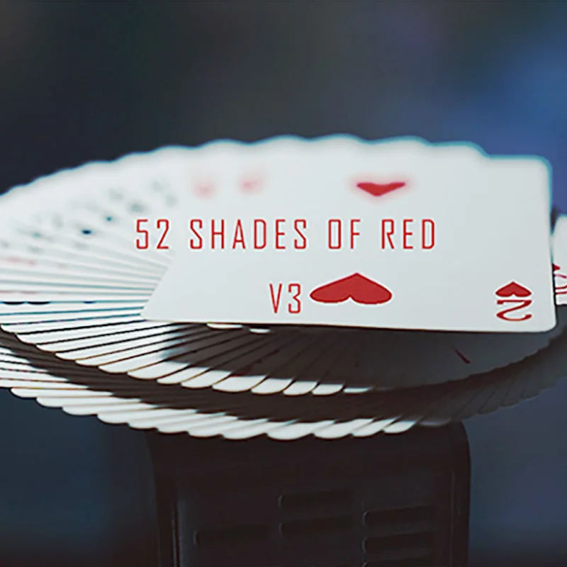 1 Deck 52 Shades Of Red V3 Magic Tricks Playing Card Change Magia Poker Close Up Street Illusions Gimmicks Mentalism Puzzle Toy