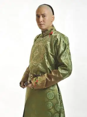 Film TV Dragon Robe Qing Dynasty Court gown man Emperor stage show theater costume Manchu Prince clothing imperial robe