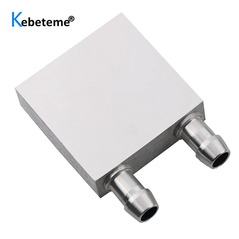 KEBETEME 40*40mm Primary Aluminum Water Cooling Block for Liquid Water Cooler Heat Sink System 40*80mm for PC Laptop CPU