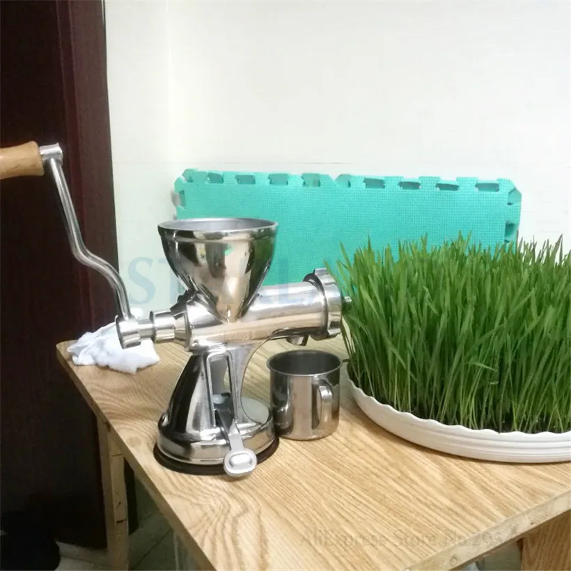 手動小麦グラス付きジュース抽出器,絞り器付きステンレス鋼ジューサー