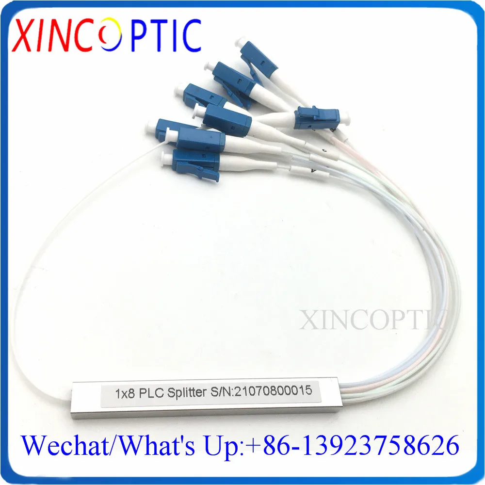 

10pcs 8Ch Blockless PLC Splitter 1x8 Steel Tube,Input/Output Cable Diameter:0.9mm,G657A2 10CM With ST/FC/SC/LC/UPC Connector