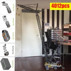 Tower Crane LR 13000 Crawler Crane Building Blocks Parts Remote Control Assembly Buildmoc MOC-19349 Bricks DIY Toys Kids Gifts