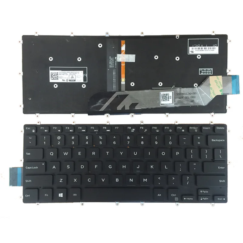 New US Red/white Keyboard FOR DELL Inspiron 5370 5379 7375 5369 5579 English laptop keyboard with backlit