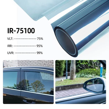 IRR100% VLT75% Top quality Ultra Hd heat resistant privacy protection Nano ceramic window solar tint film for car