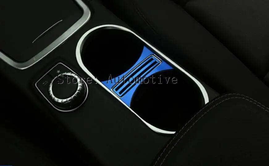 Alumium Alloy Cup Holder Cover Frame Trim Sticker For Mercedes Benz GLA CLA A Class Car Styling Accessories