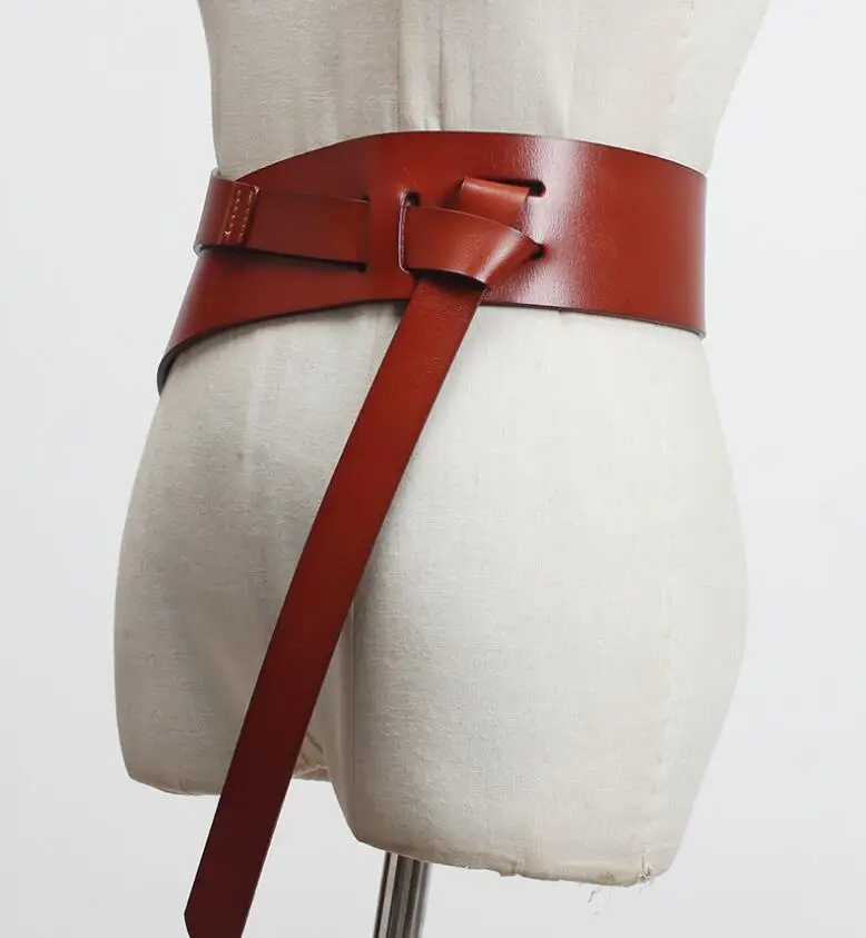 Women's runway fashion genuine leather Cummerbunds female Dress Corsets Waistband Belts decoration wide belt R3097