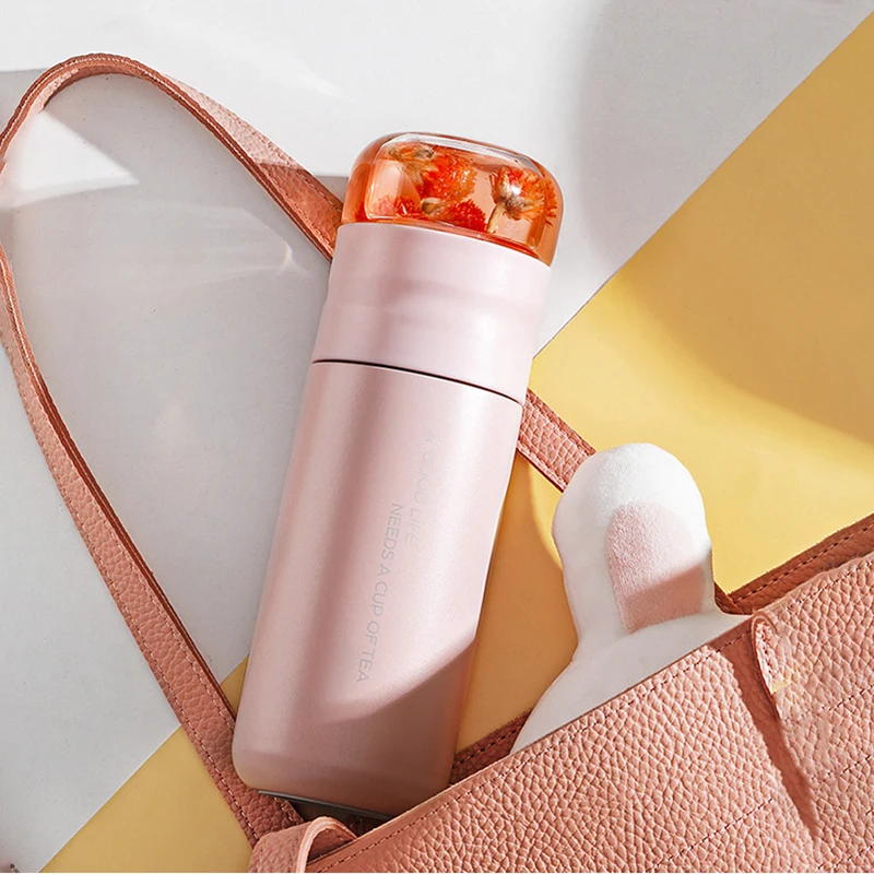 Tea Infuser Vacuum Flask 300ml Insulated Cup 316 Stainless Steel Tumbler Thermos Bottle Travel Coffee Mug Termo Acero Inoxidable