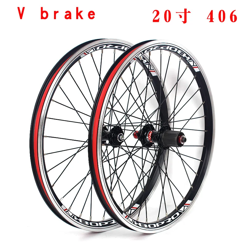 20インチ折りたたみ自転車ホイールセット 406 451 アルミ合金 32H