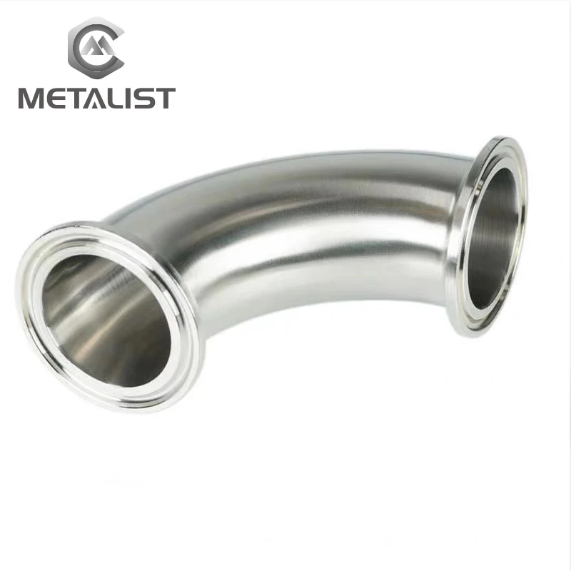 METALIST Pipe OD 32mmStainless Steel SS304 Sanitary 90 Degree Elbow Weld Ferrule OD 50.5mm fit 1.5