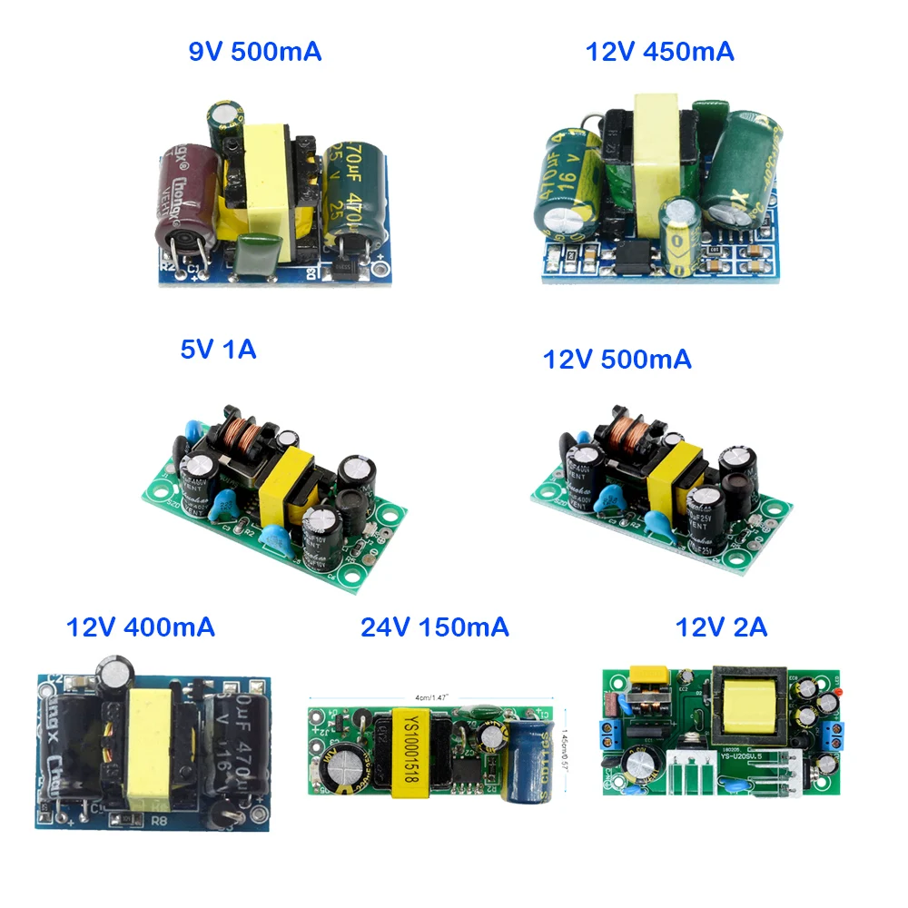 AC-DC Step-down Board Module 5V 1A/12V 2A/24V 150mA/12V 400mA/12V 450mA/9V 500mA/12V 500mA Step-down Transformer Power Module