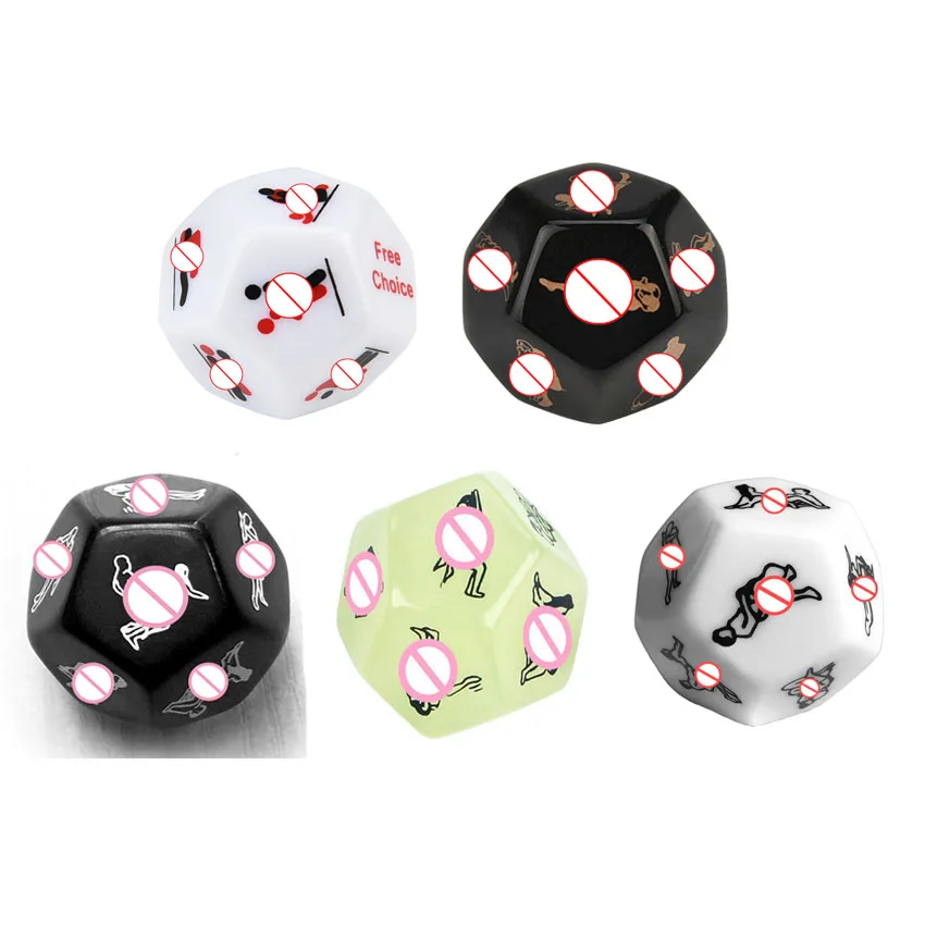 Funny Sex Dice for Couples, Luminous Love Dice, Adult Humour Supplies, Sex Toys, Erotic Craps Toy, Fun Flirting, 12 Side